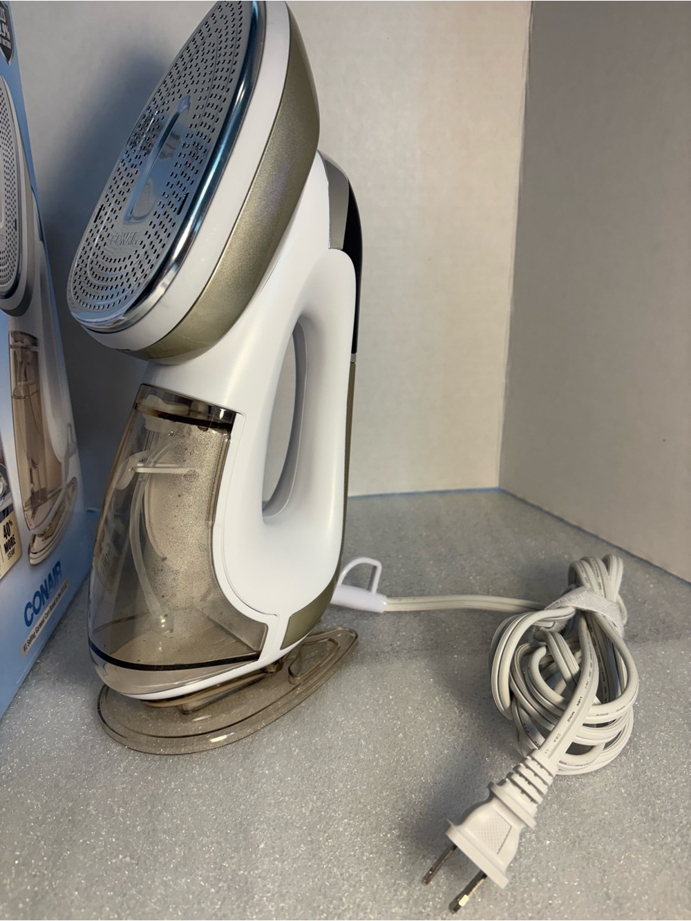 Conair  2-in-1 Steam & Iron Handheld Steamer — White/Clear